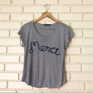 Gibson "Merci" Cap Sleeve Tee Size Small